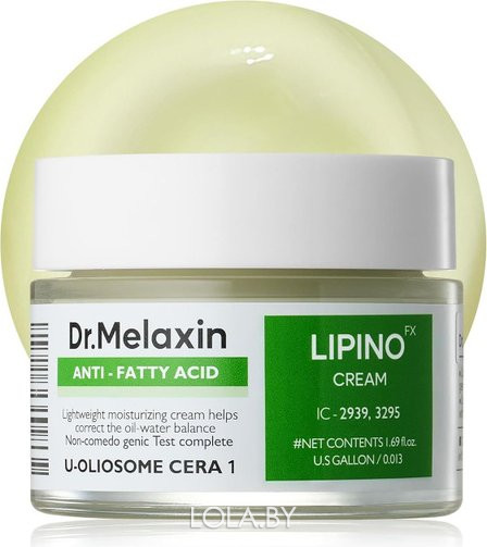 Крем для лица Dr.MELAXIN для жирной кожи LIPINO Anti-Fatty Acid Noncomedo Cream 50 мл Крем для лица Dr.MELAXIN для жирной кожи LIPINO Anti-Fatty Acid Noncomedo Cream 50 мл