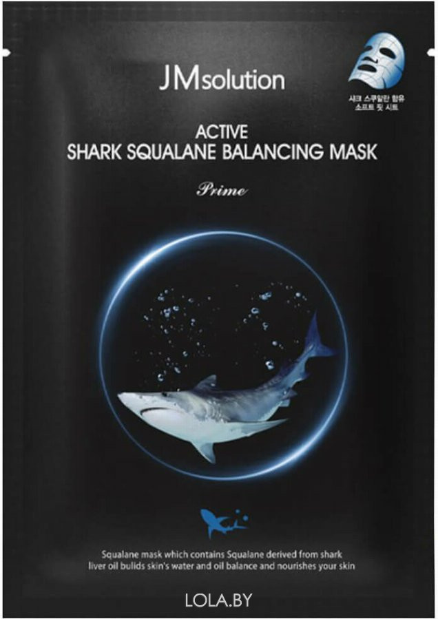 Тканевая маска Jmsolution с акульим скваланом JMsolution Active Shark Squalane Balancing Mask Prime