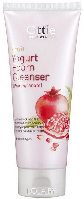 Фруктовые йогуртовые пенки OTTIE для очищения Fruits Yogurt foam Cleanser гранат 150 мл