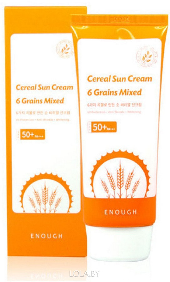 Солнцезащитный крем для лица Enough 6 Grains mixed cereal sun cream 50+ PA+++ 70 мл