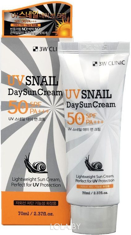 Солнцезащитный крем 3W CLINIC с муцином улитки UV Snail Day Sun Cream 70 мл