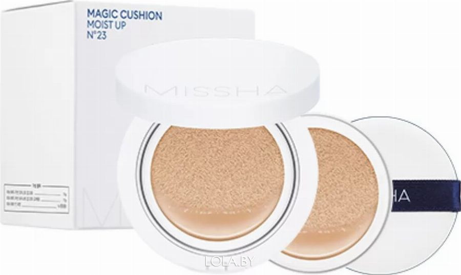 Тональная основа MISSHA Magic Cushion Moist Up Special Set No.23 + сменный блок + спонж