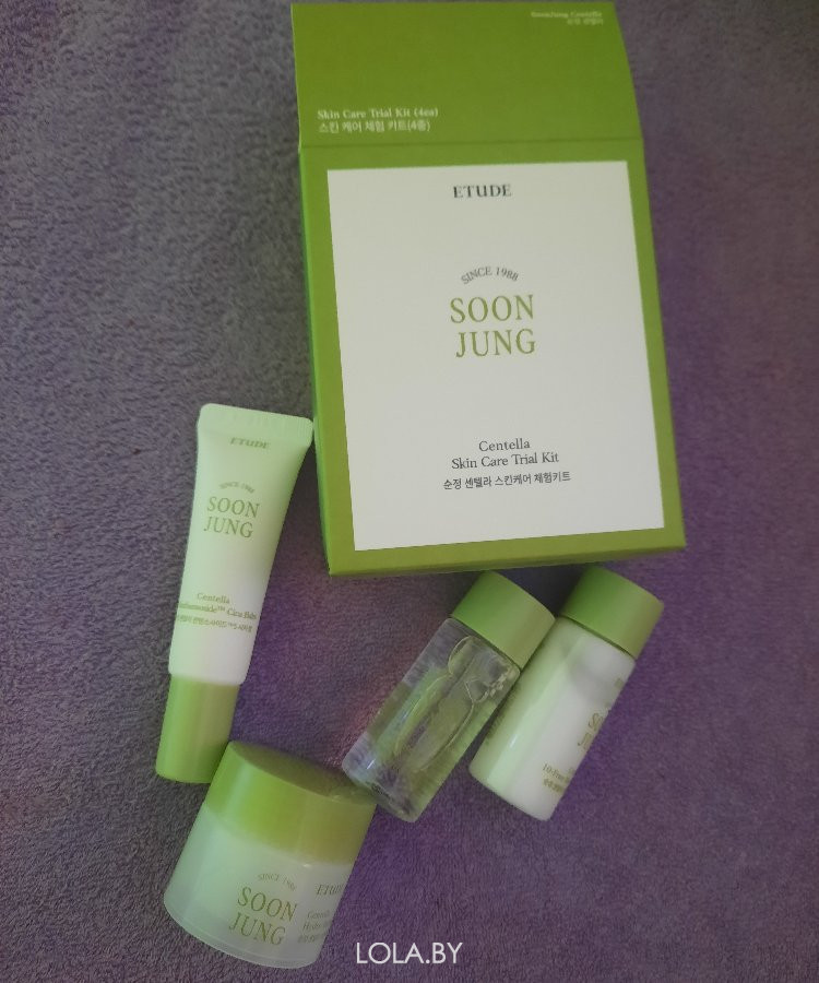 Набор миниатюр Etude House с центеллой Soon Jung Centella Skin Care